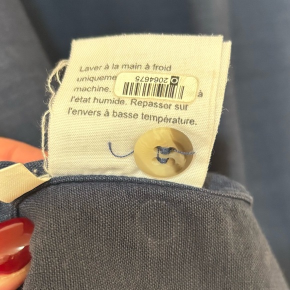 M.i.h Jeans Blue Button-Up Linen Tunic Shirt - Picture 6 of 6